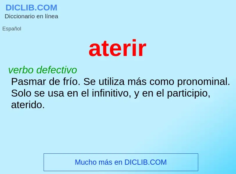 Wat is aterir - definition