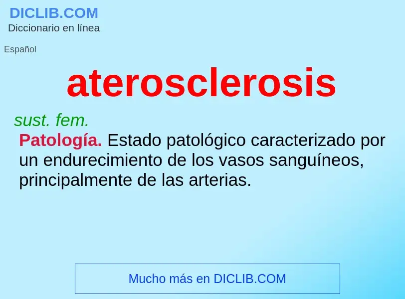 ¿Qué es aterosclerosis? - significado y definición