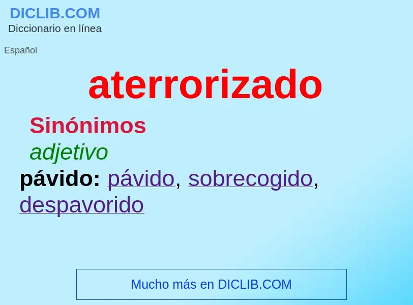 Was ist aterrorizado - Definition