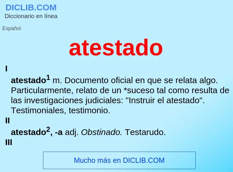 What is atestado - meaning and definition