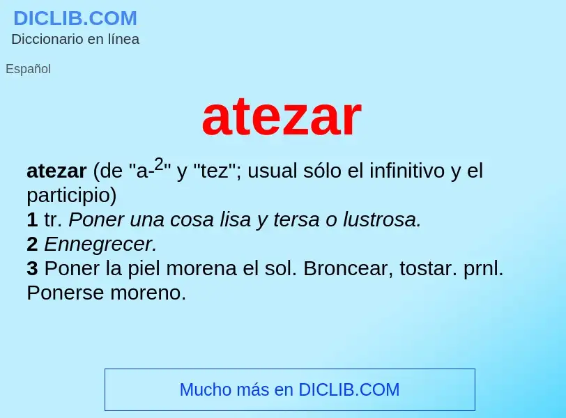 What is atezar - meaning and definition