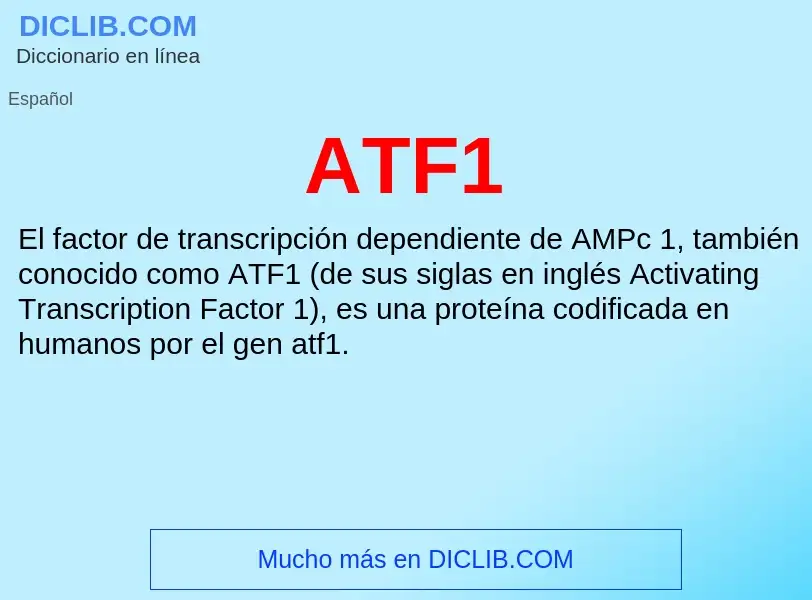 ¿Qué es ATF1? - significado y definición