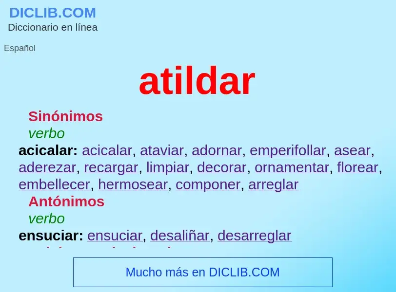 What is atildar - definition