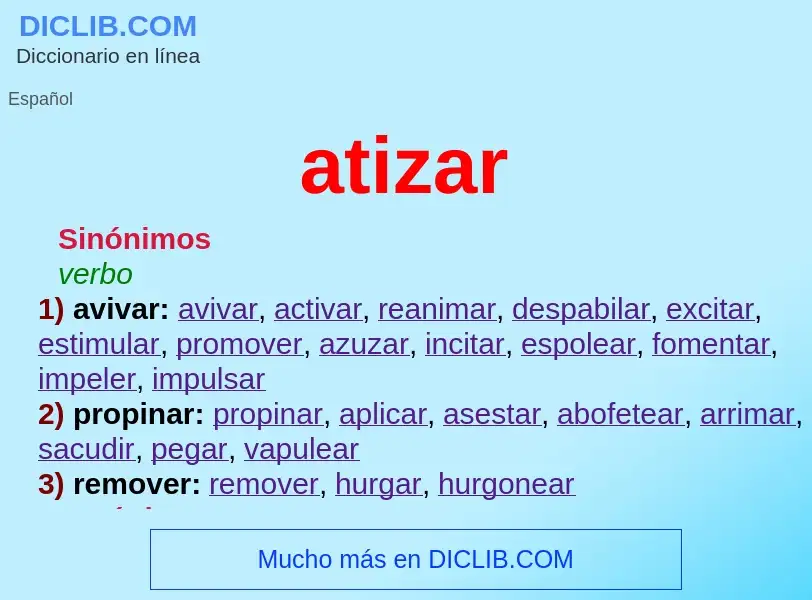 Wat is atizar - definition