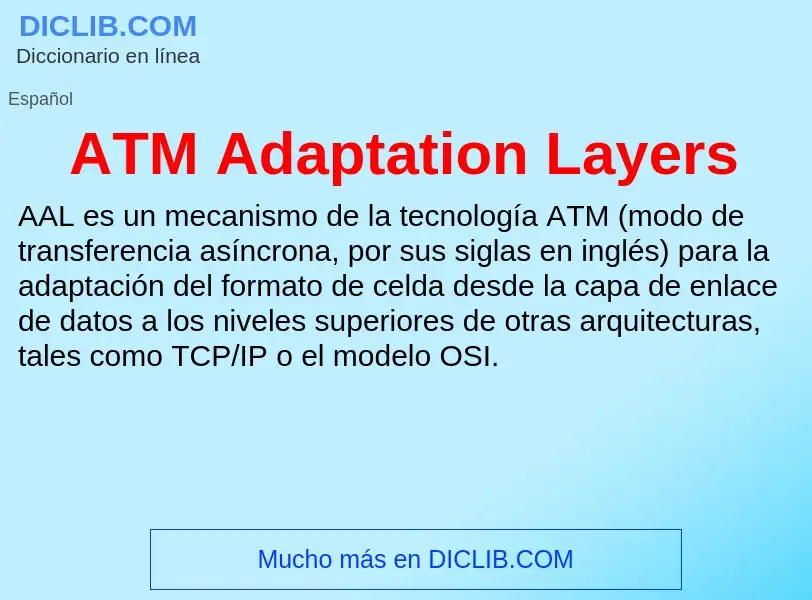 Что такое ATM Adaptation Layers - определение