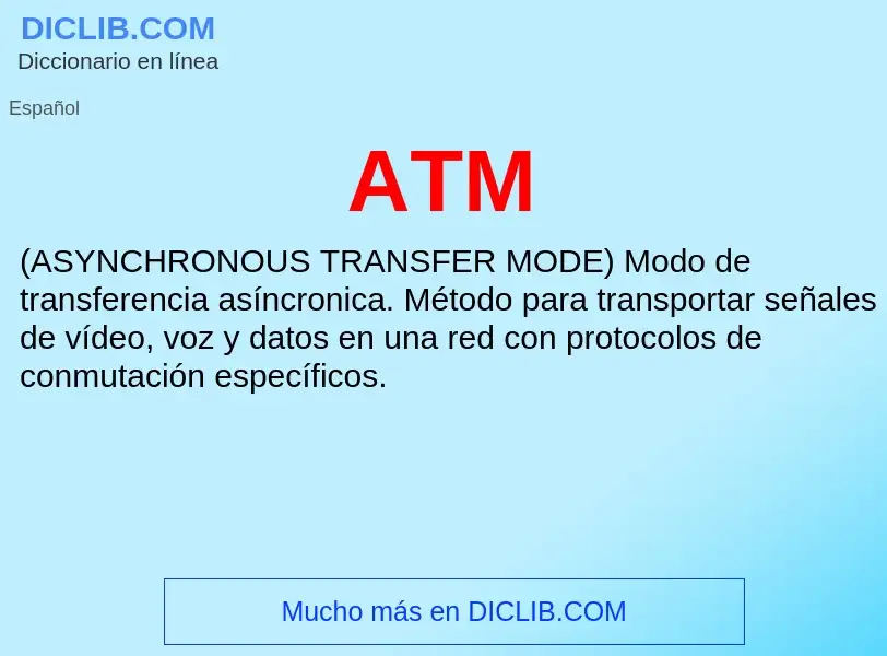 O que é ATM - definição, significado, conceito