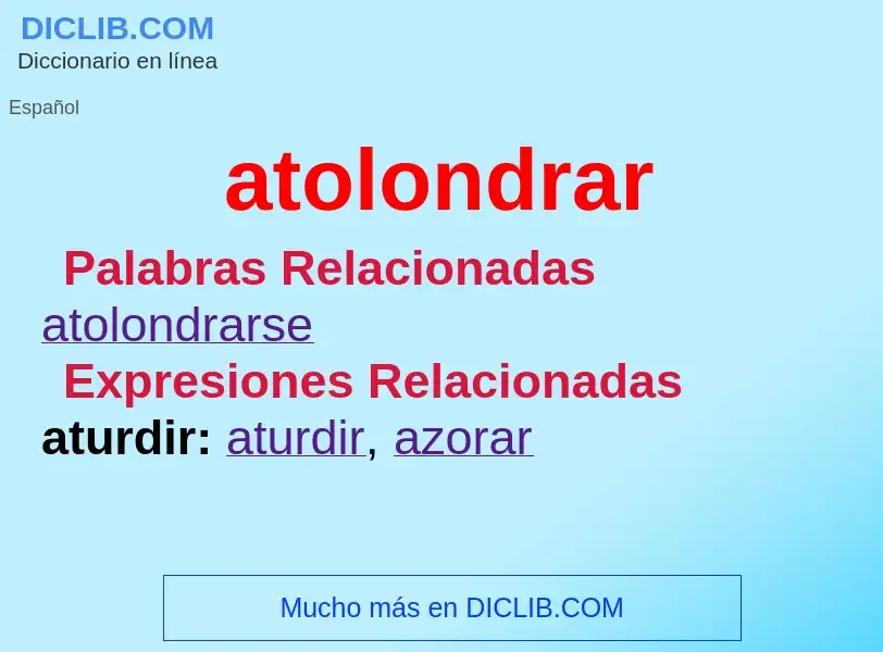 Wat is atolondrar - definition