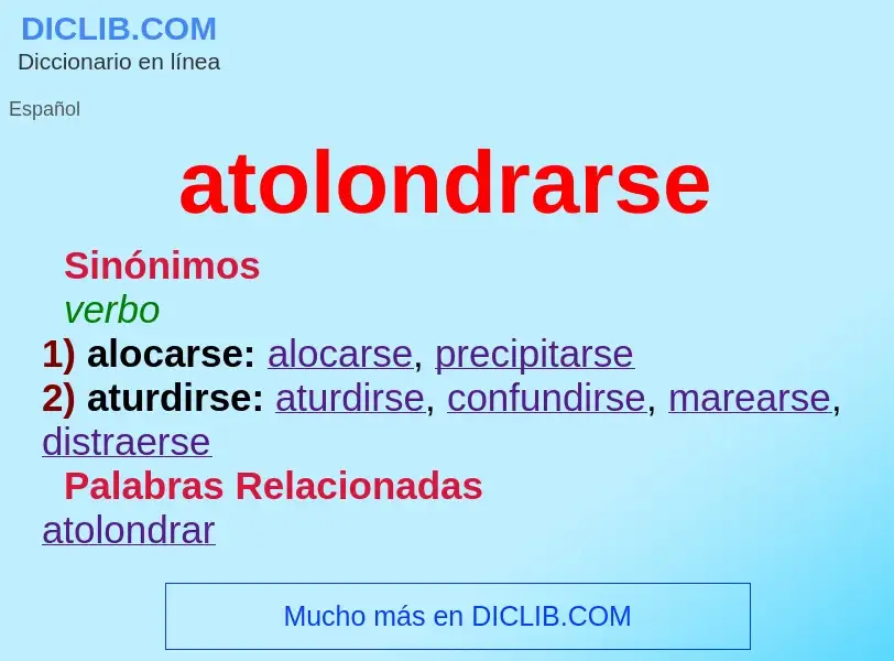 Wat is atolondrarse - definition