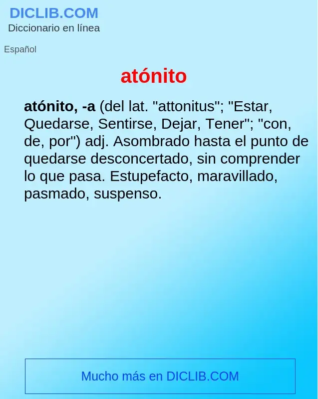 Wat is atónito - definition