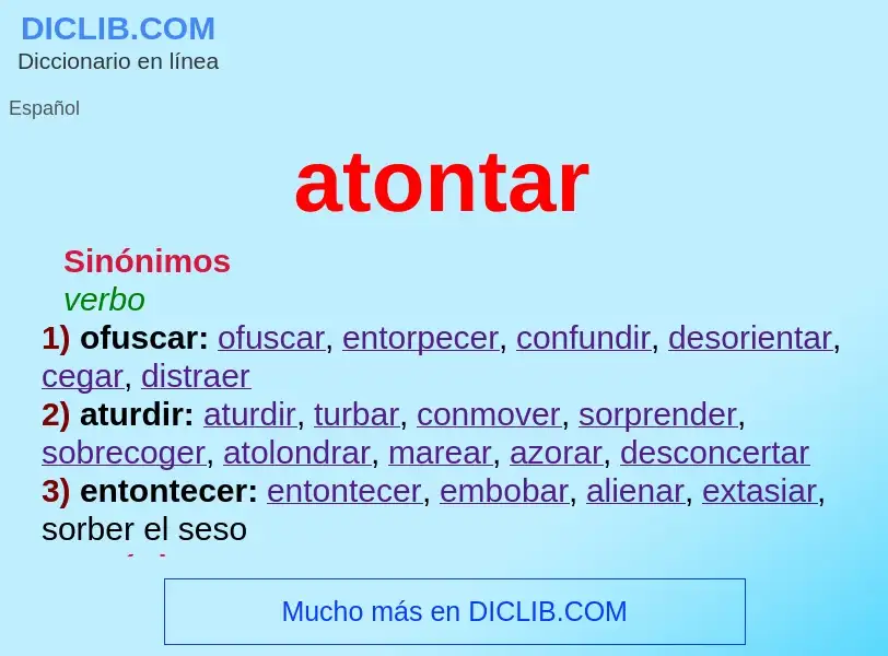 Wat is atontar - definition