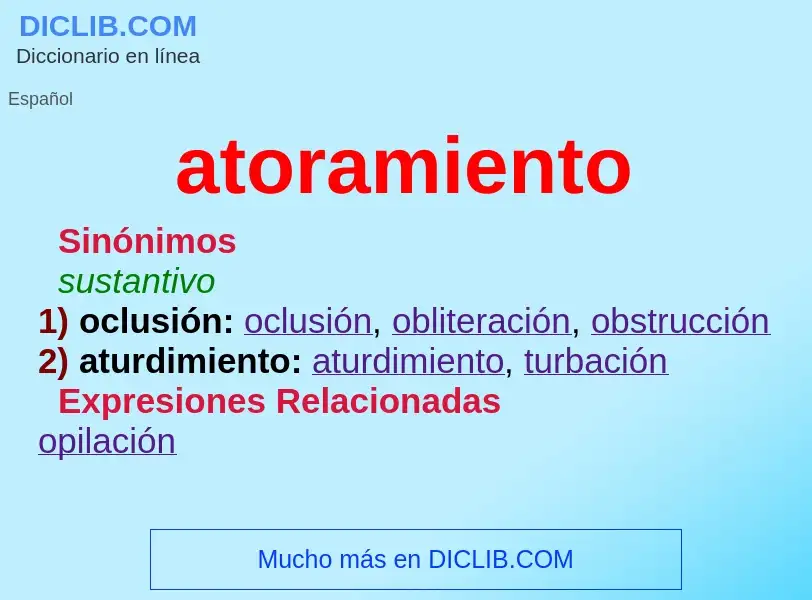 Wat is atoramiento - definition