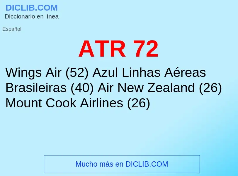 Wat is ATR 72 - definition