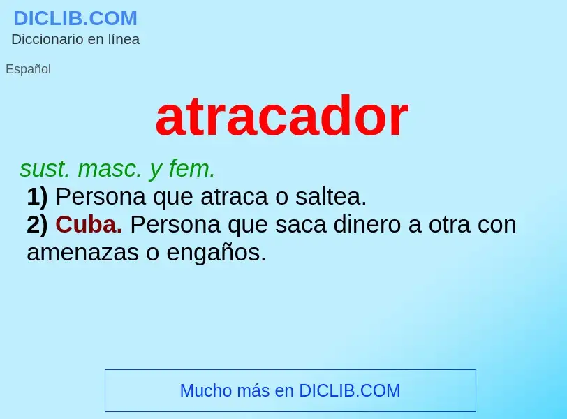 What is atracador - definition