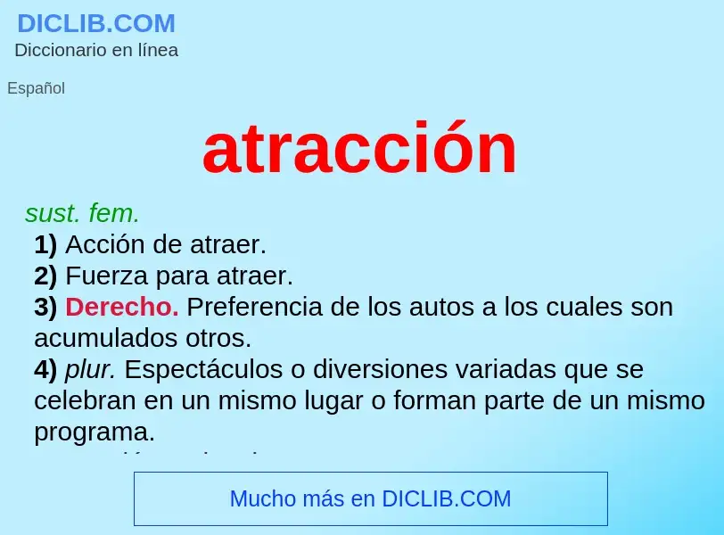 What is atracción - definition