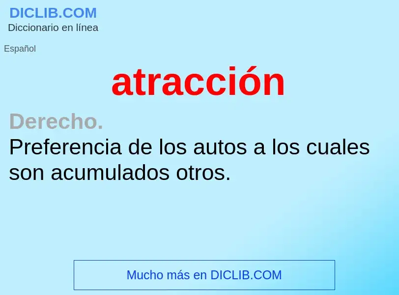 Wat is atracción - definition