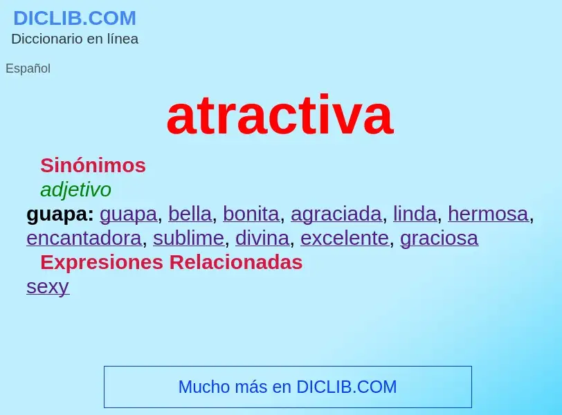 ¿Qué es atractiva? - significado y definición