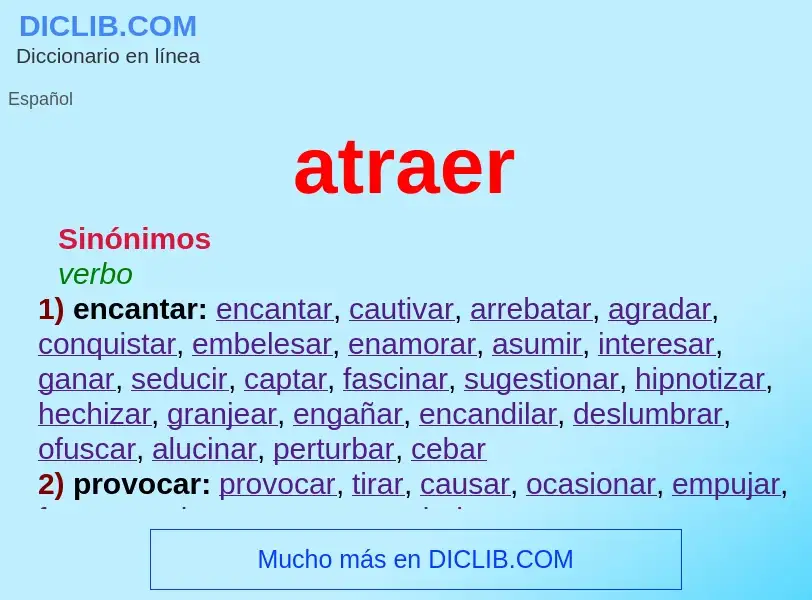 What is atraer - meaning and definition