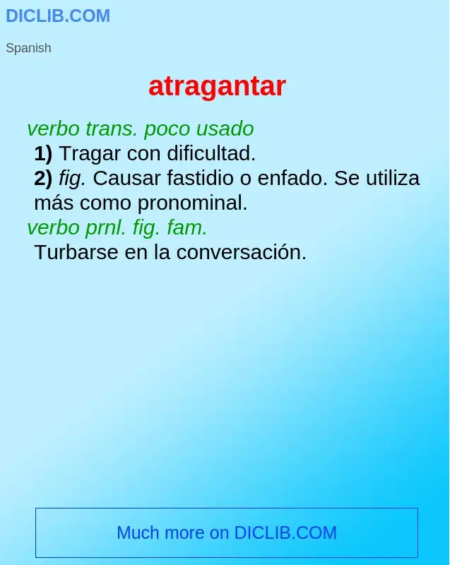 What is atragantar - definition