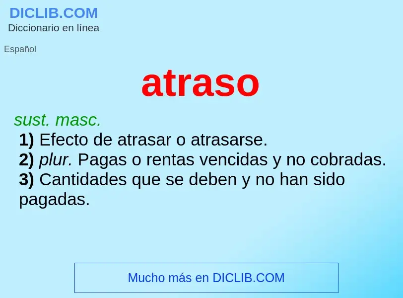 Wat is atraso - definition