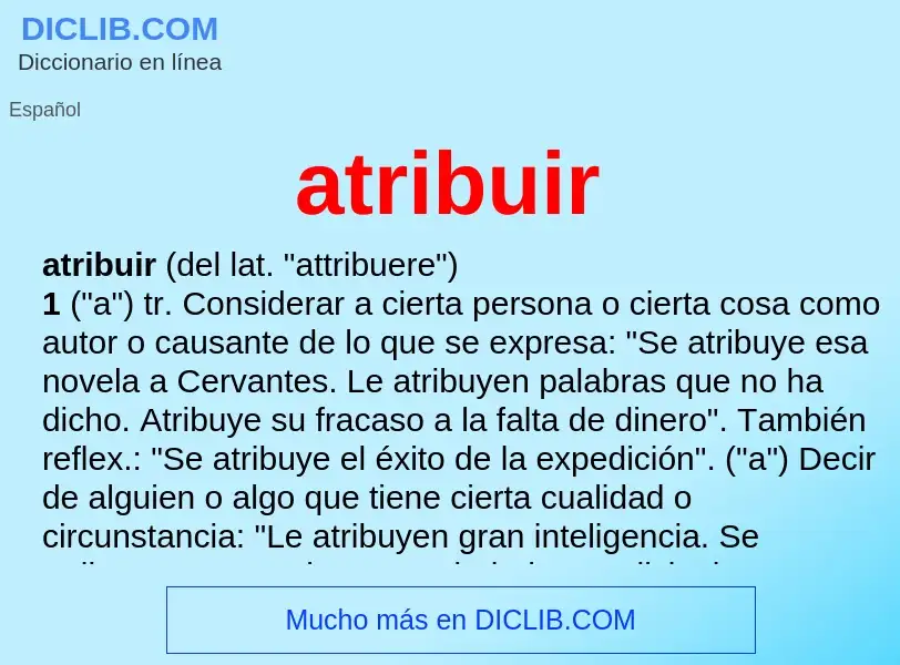 What is atribuir - definition