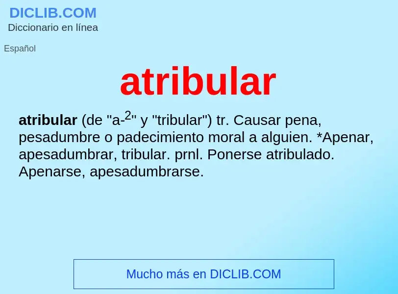 What is atribular - definition