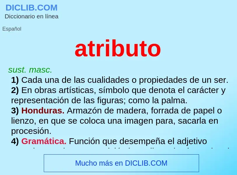 Wat is atributo - definition