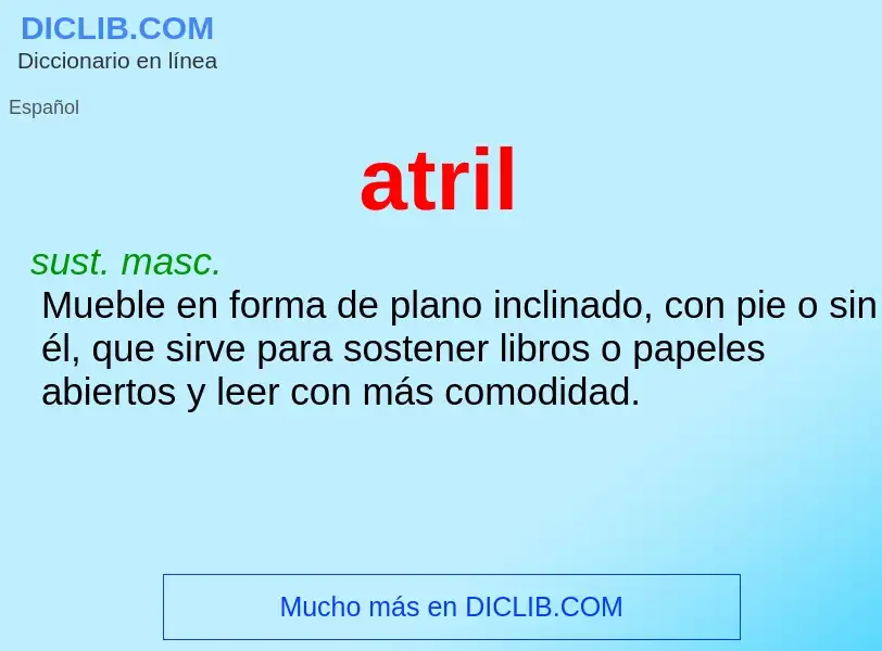 ¿Qué es atril? - significado y definición