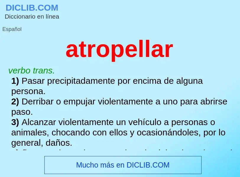 Wat is atropellar - definition