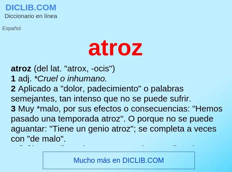 What is atroz - definition