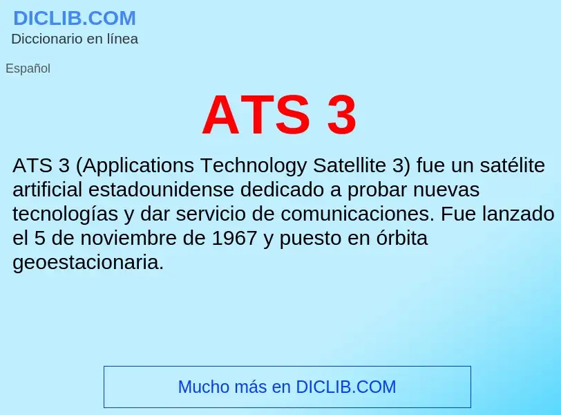 ¿Qué es ATS 3? - significado y definición