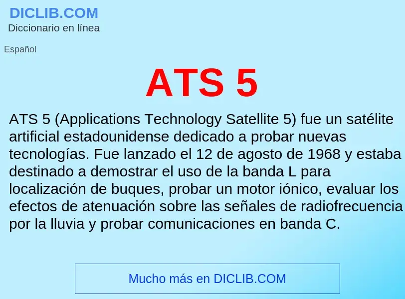 ¿Qué es ATS 5? - significado y definición