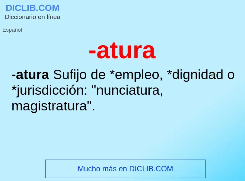 Wat is -atura - definition