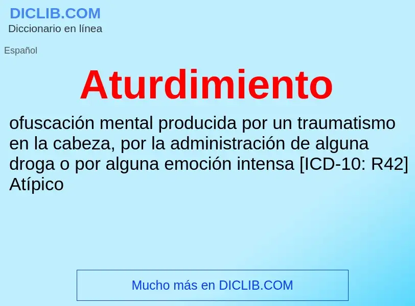 Wat is Aturdimiento - definition