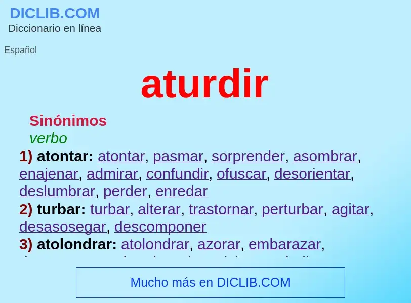 What is aturdir - definition