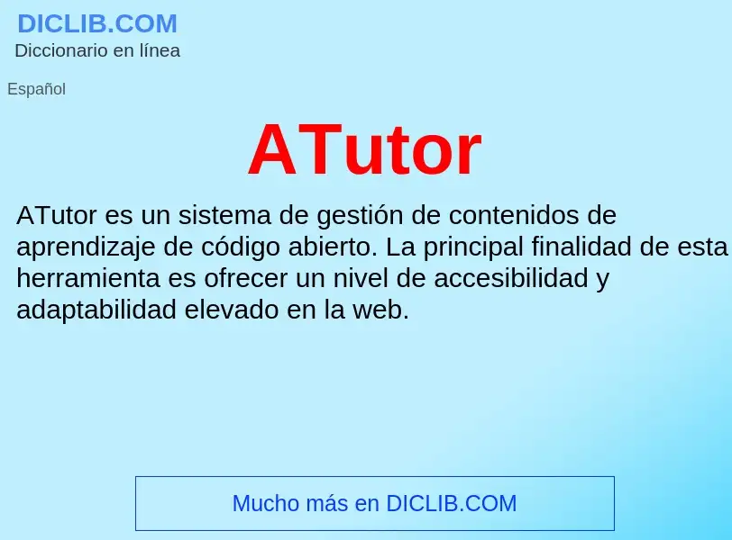 ¿Qué es ATutor? - significado y definición