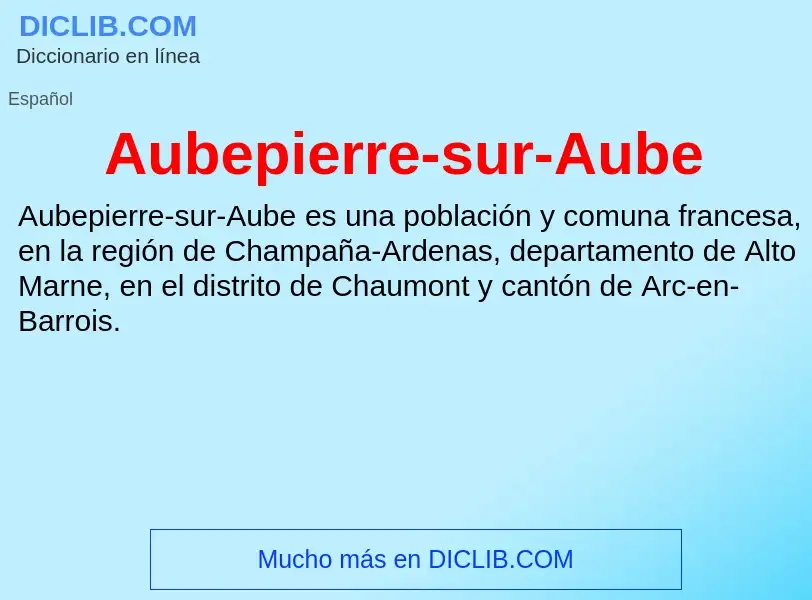 Wat is Aubepierre-sur-Aube - definition