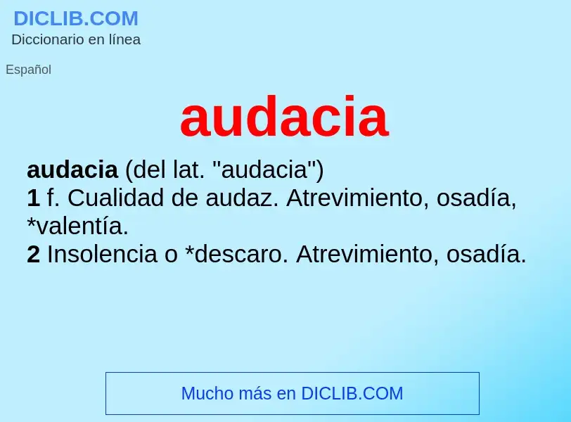 What is audacia - meaning and definition