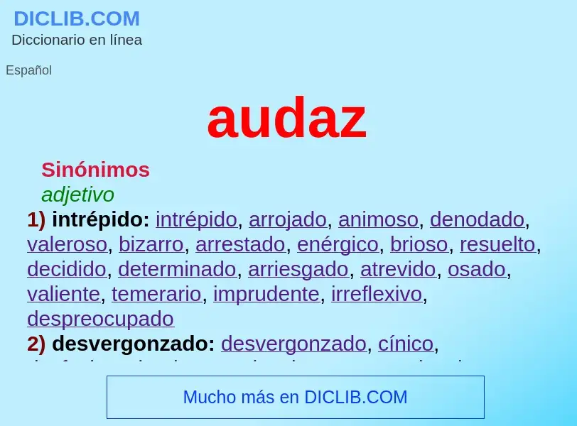 Wat is audaz - definition