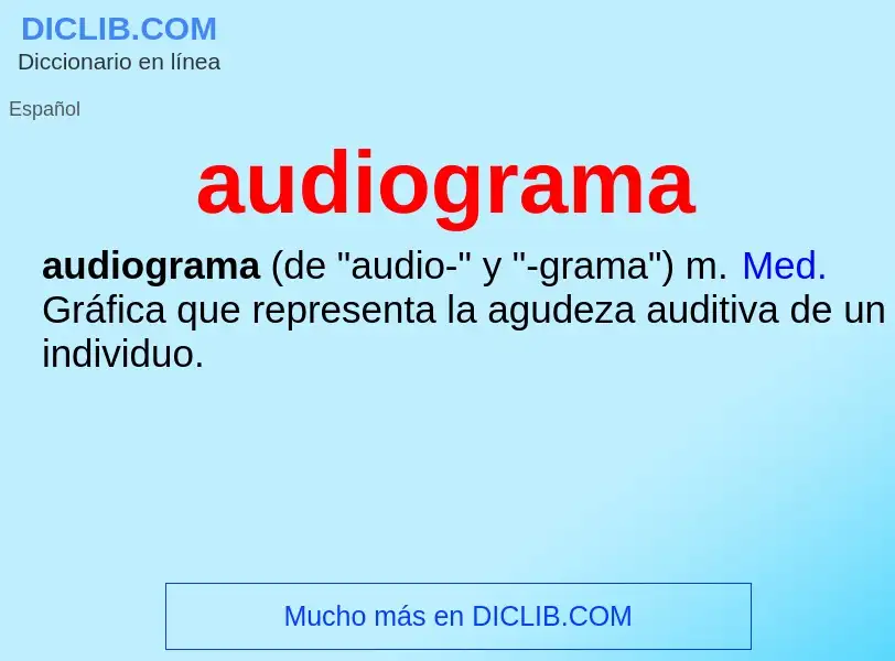 Что такое audiograma - определение