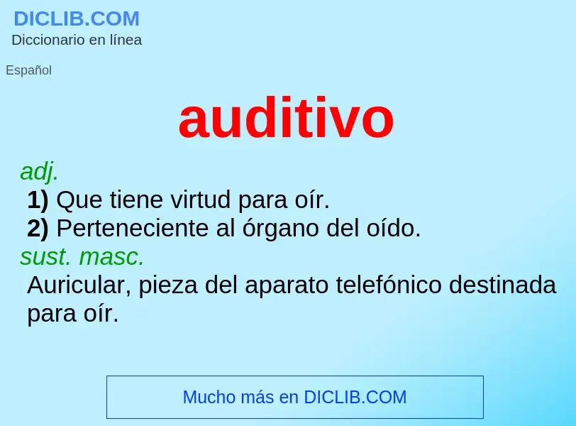 Che cos'è auditivo - definizione