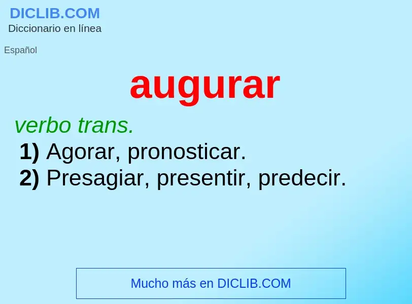 Wat is augurar - definition