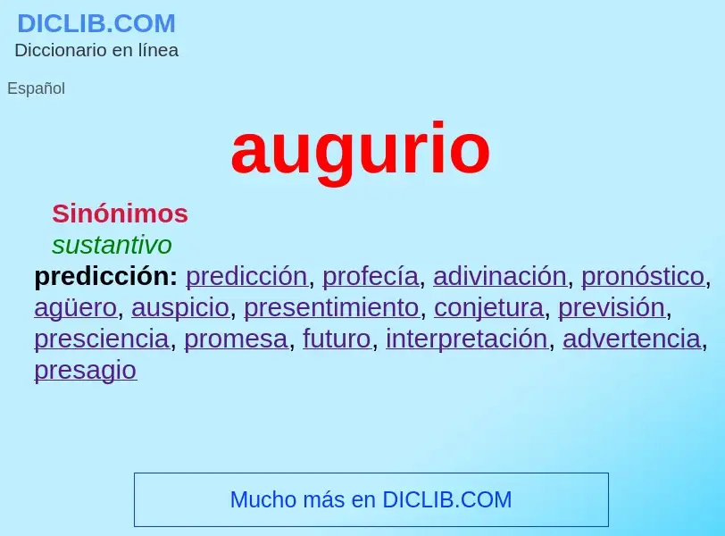 Wat is augurio - definition