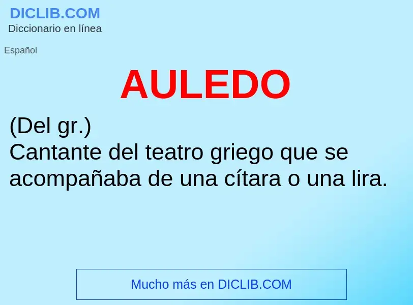 ¿Qué es AULEDO? - significado y definición