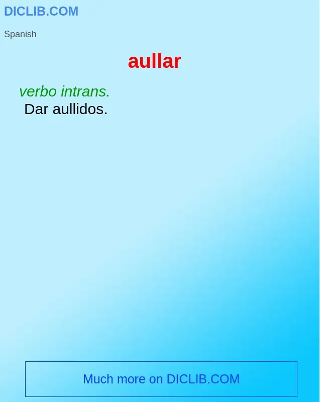 What is aullar - definition