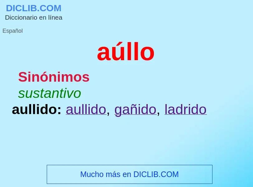 What is aúllo - meaning and definition