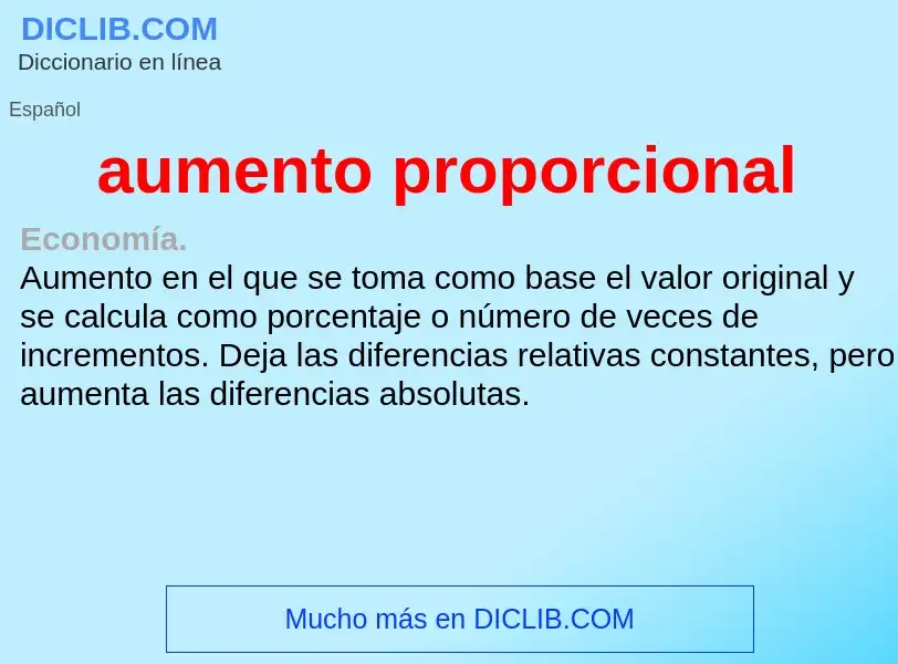 Τι είναι aumento proporcional - ορισμός