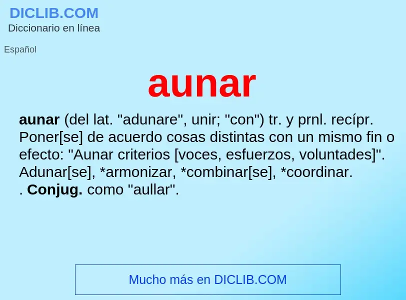 What is aunar - meaning and definition