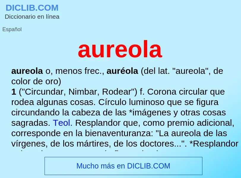 ¿Qué es aureola? - significado y definición