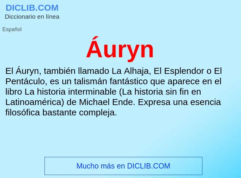 ¿Qué es Áuryn? - significado y definición