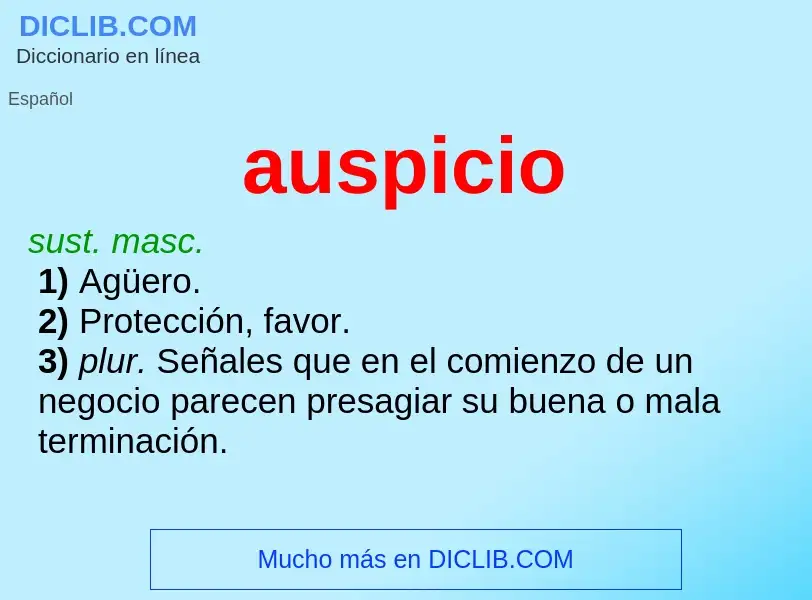 Wat is auspicio - definition